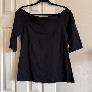 -SOLD- Torrid Size 2 (2x) Black Foxy Off-Shoulder Half Sleeve Top